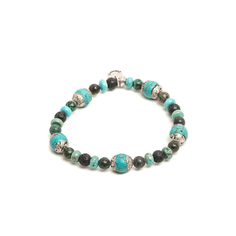 D'AMICO Bracciale Rajat / Elastico Fusion Turchese Tibet Italia