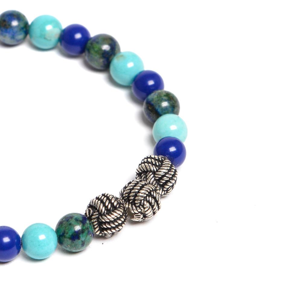 D'AMICO Bracciale Catenina Lapis + Palline Nodo Nuovo