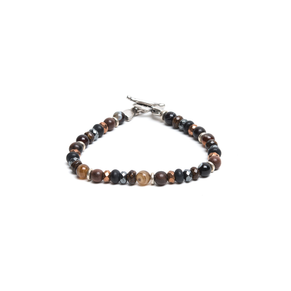 D'AMICO Bracciale Perle Fusion Marrone Pezzi Unici