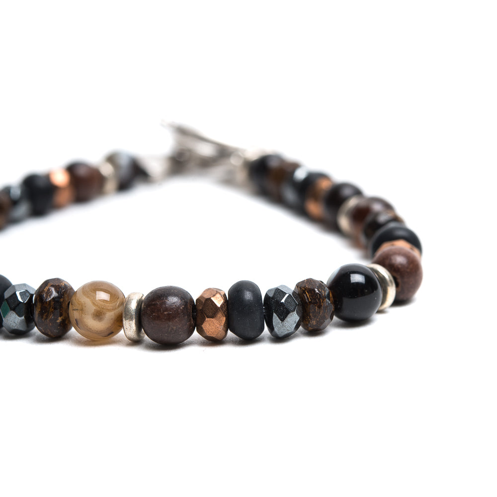 D'AMICO Bracciale Perle Fusion Marrone Pezzi Unici