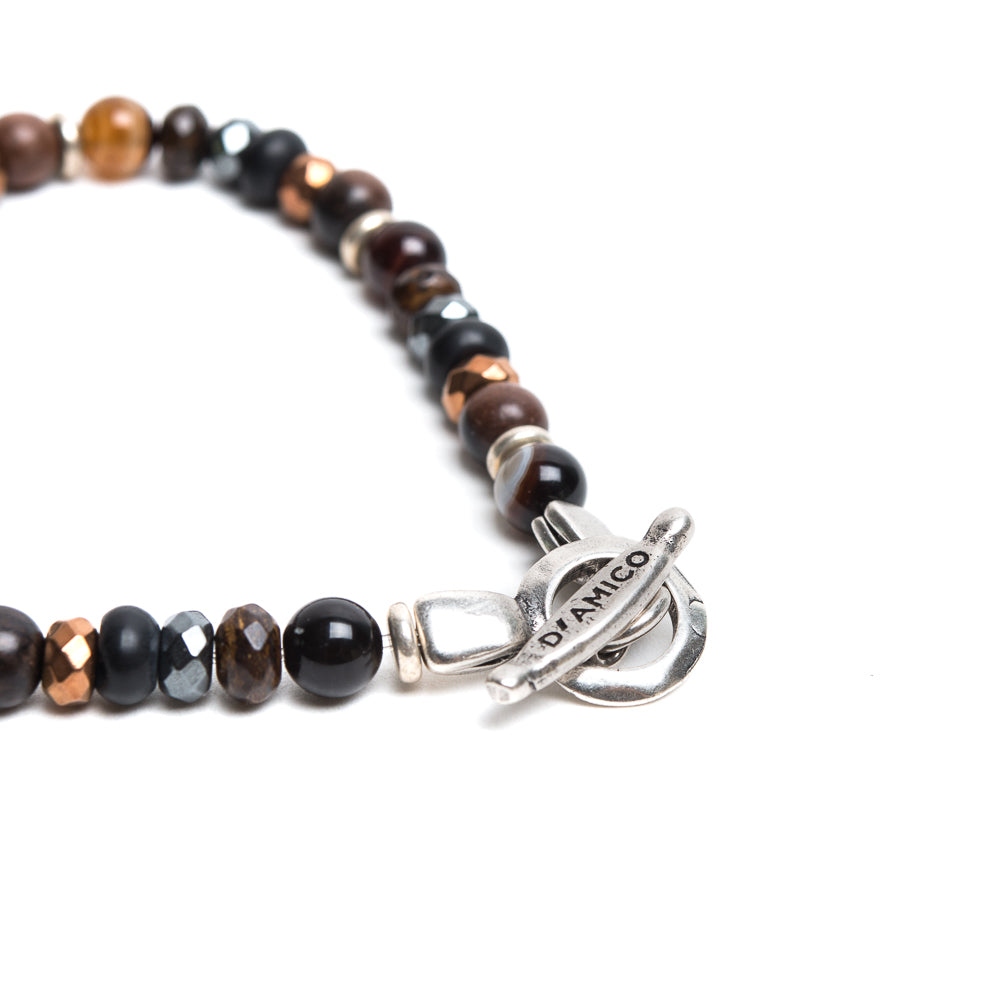 D'AMICO Bracciale Perle Fusion Marrone Pezzi Unici