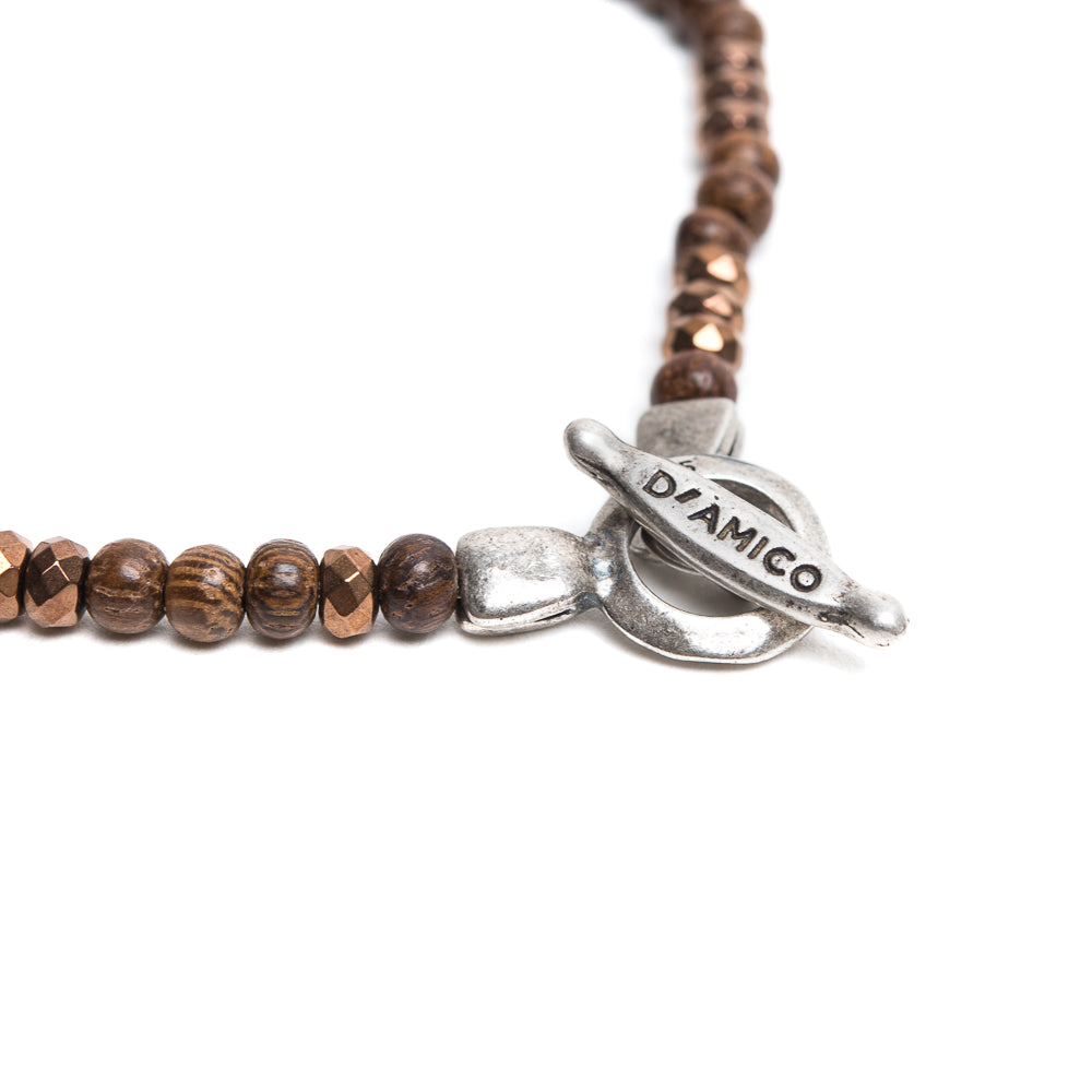D'AMICO Bracciale Ematite + Legno Promozione Limitata
