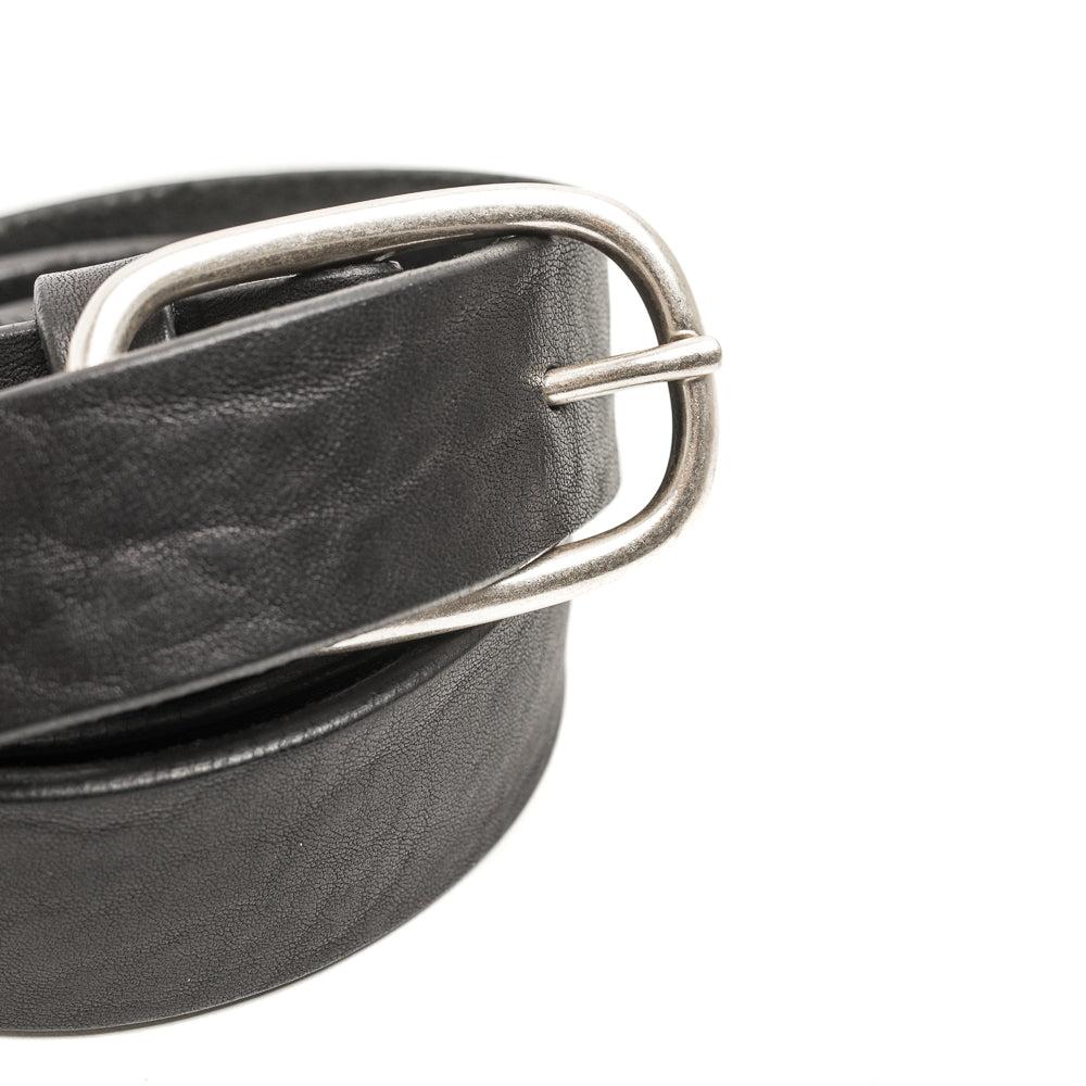 D'AMICO Cintura Cuoio Butter + Borchie Nero Esporta salva