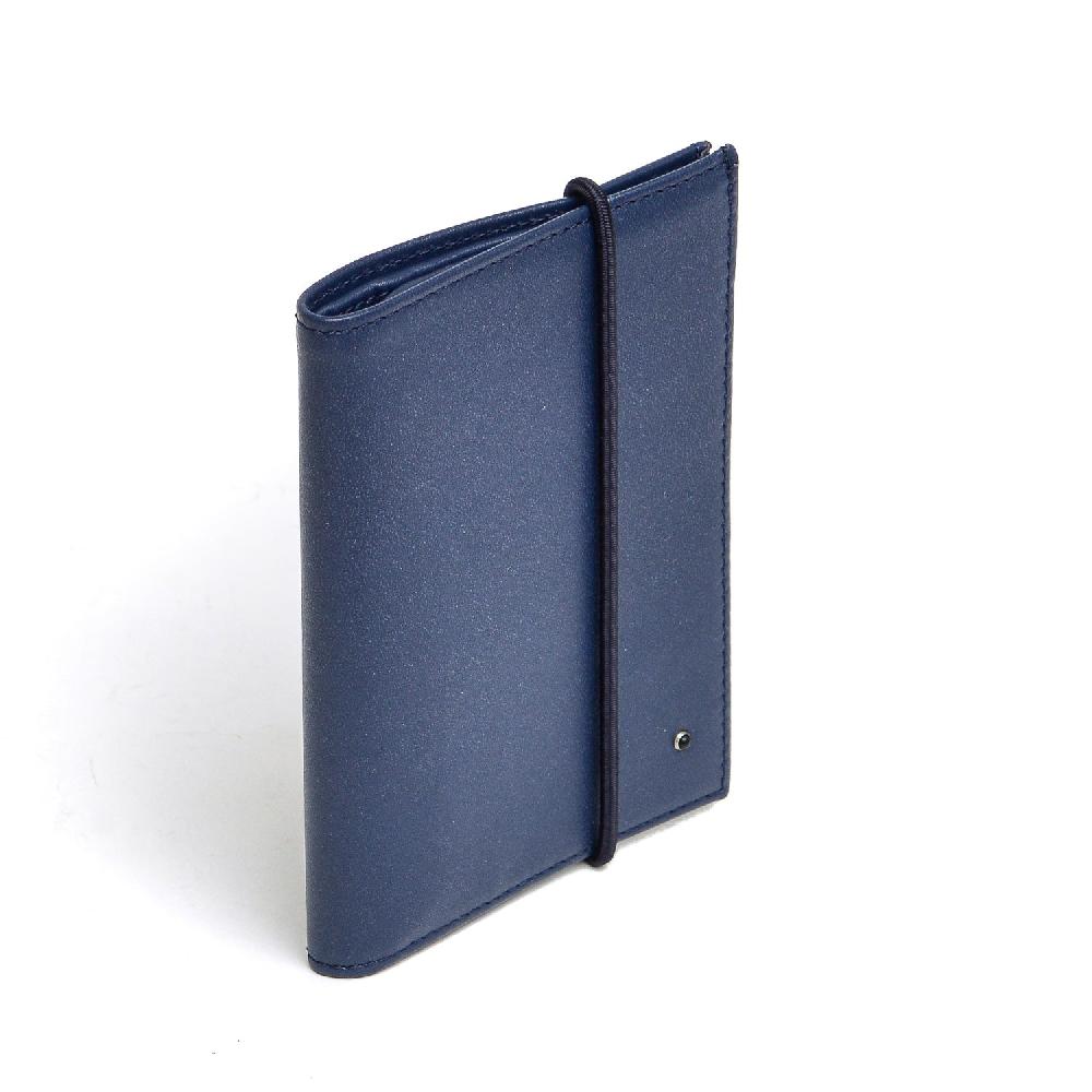 D'AMICO Portafoglio Classico Pieghevole 1 lato Pelle Blu Black Friday Prezzi