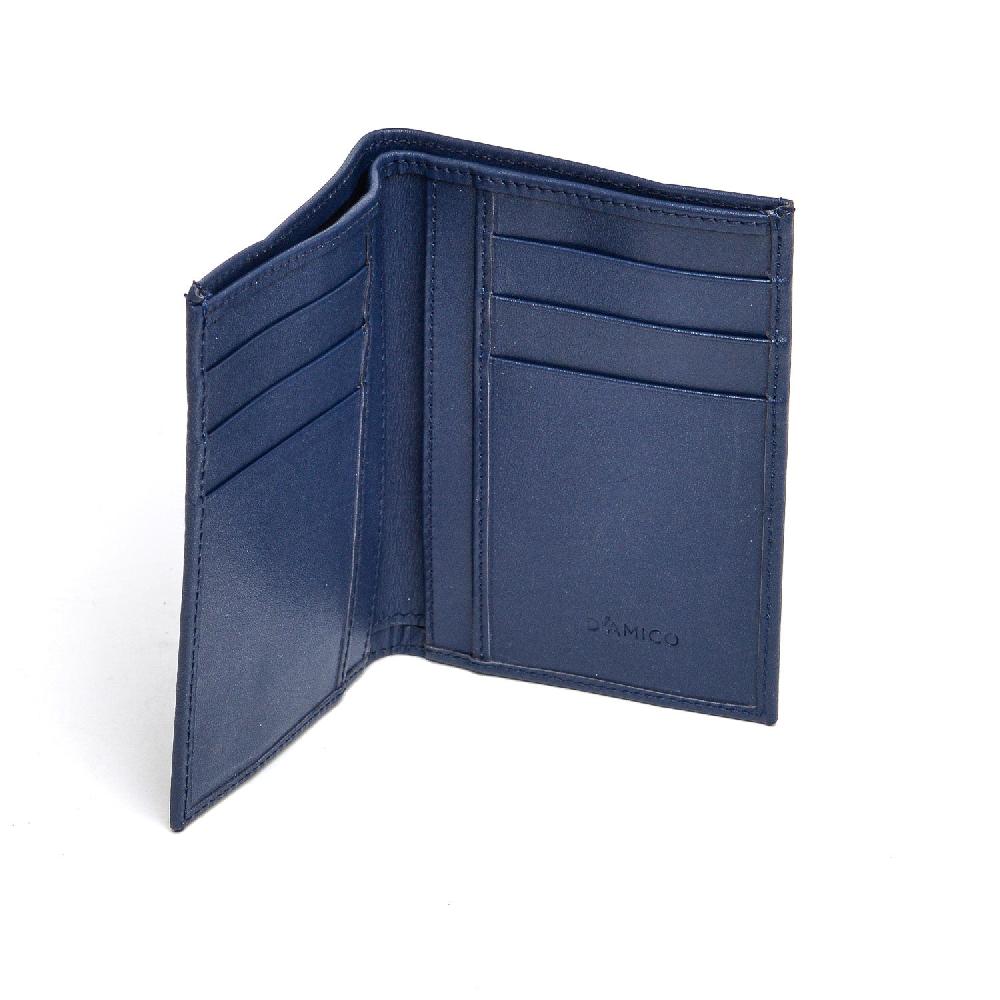D'AMICO Portafoglio Classico Pieghevole 1 lato Pelle Blu Black Friday Prezzi