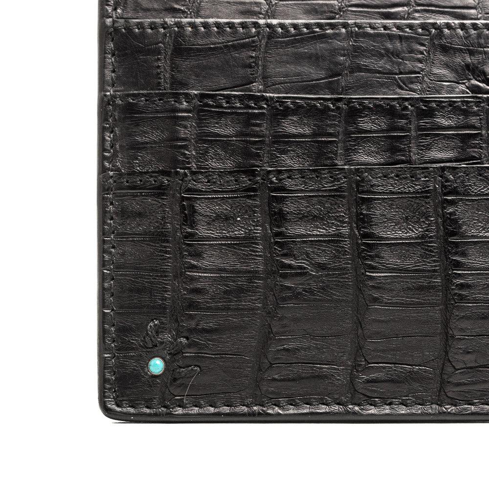 D'AMICO Portacarte di Credito Varticale Coccodrillo In vendita