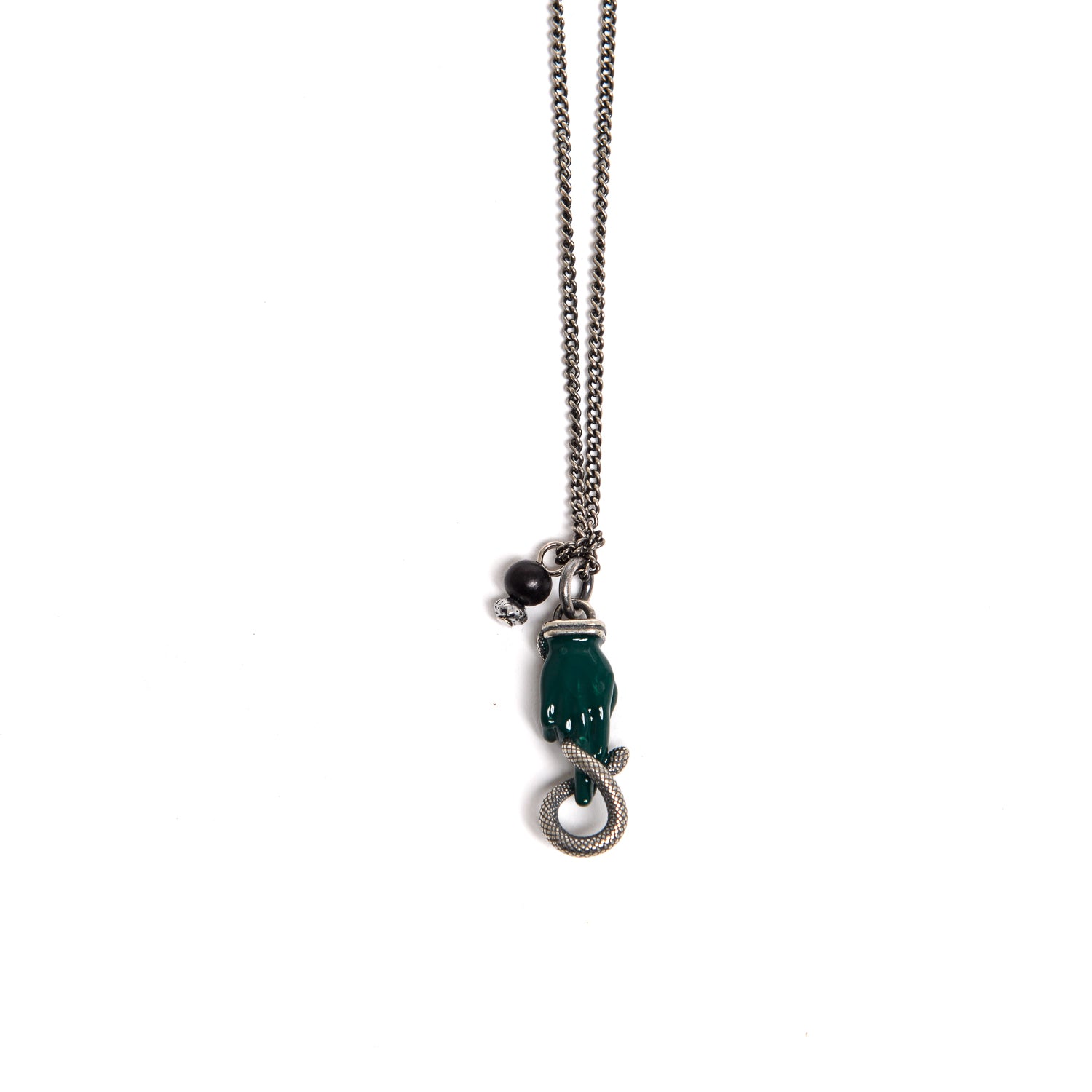 D'AMICO Collana Catenina con "Luck" Laccato In Linea