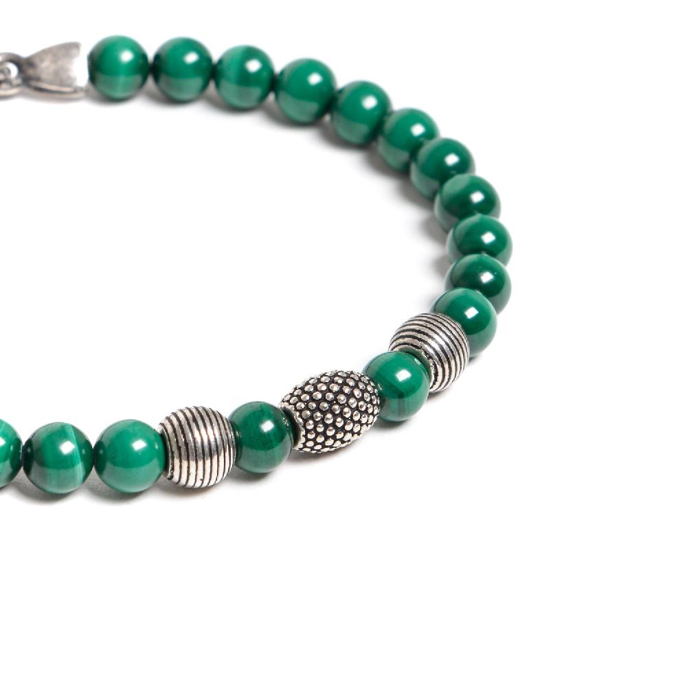 D'AMICO Bracciale Malachite e Argento Spedizione Gratuita