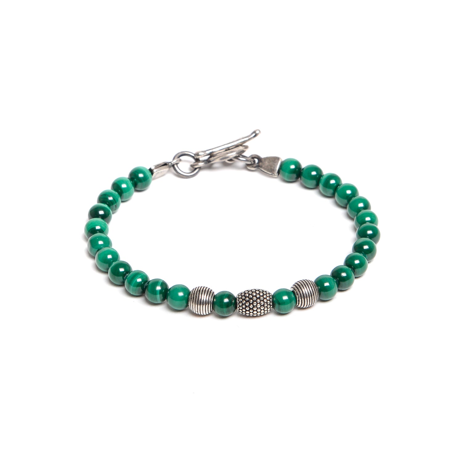 D'AMICO Bracciale Malachite e Argento Spedizione Gratuita