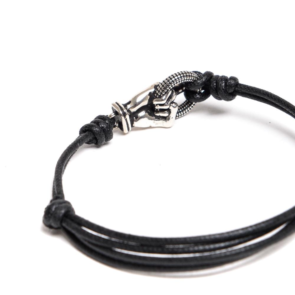 D'AMICO Bracciale Catenina Cordone Cerato + "Fuck" Negozi Online