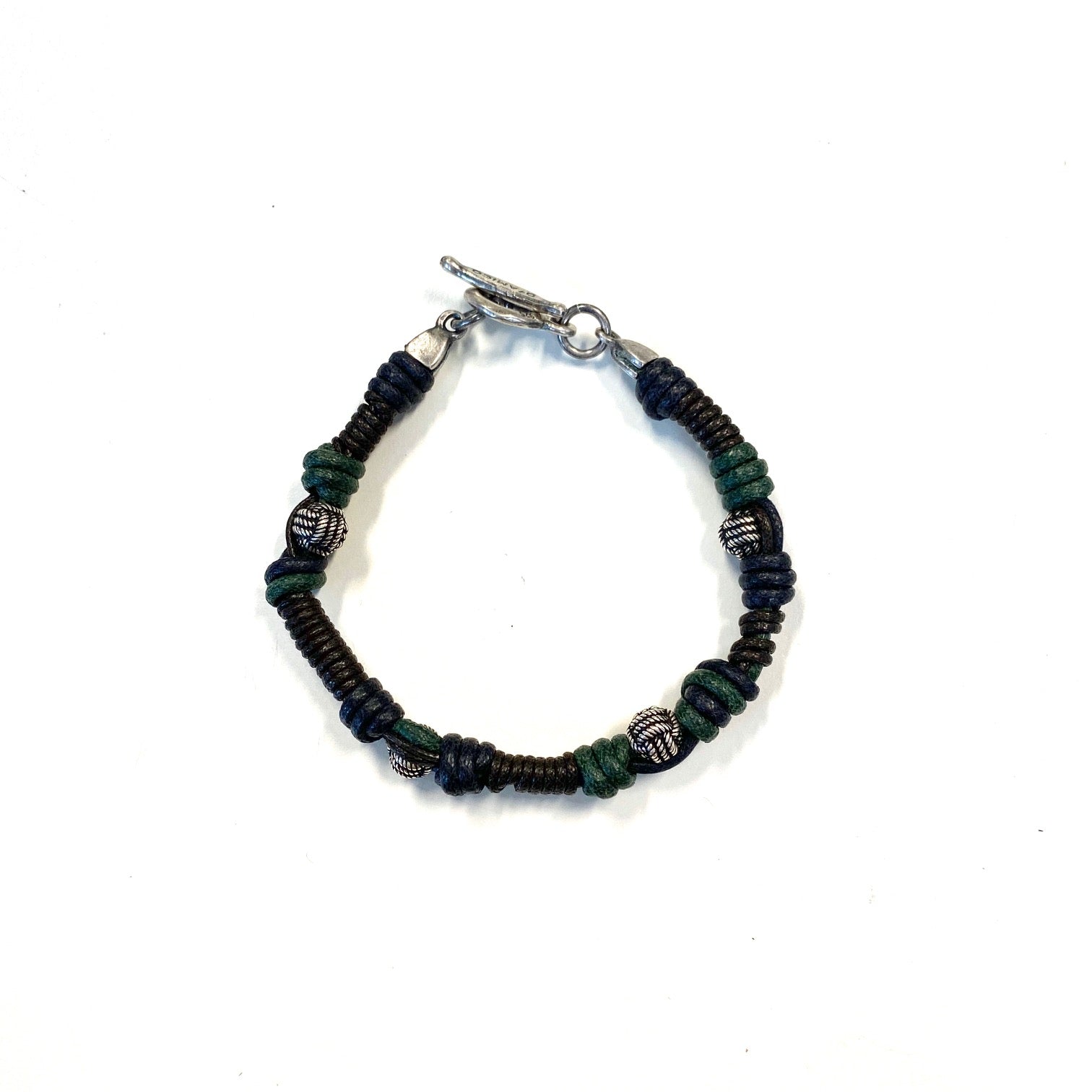 D'AMICO Bracciale Cotone Cerato + Palline Nodi Trasporto libero internazionale