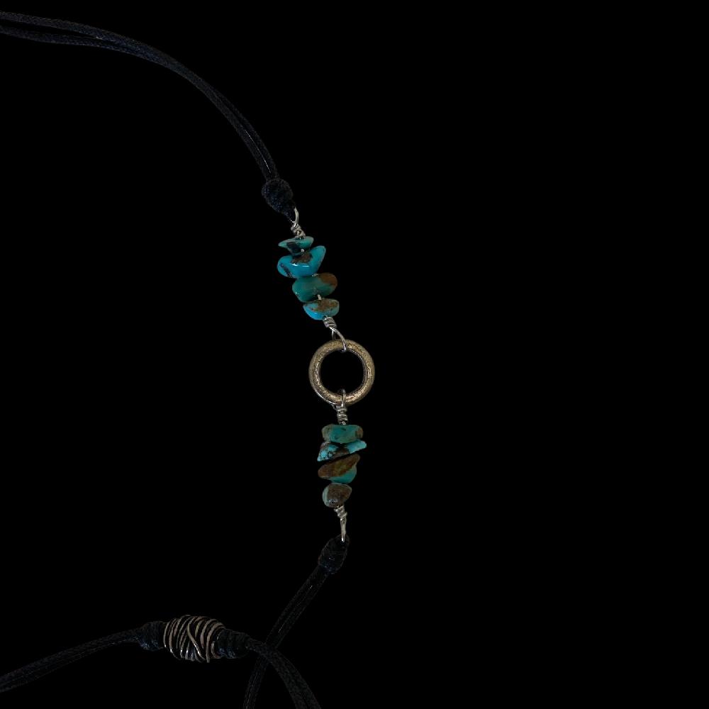 D'AMICO Collana Piume Arg925 con Turchesi In Linea