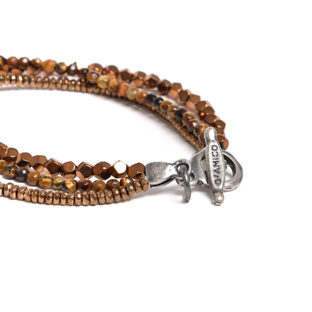 D'AMICO Bracciale Tris Fusion Brown Qualità Garantita