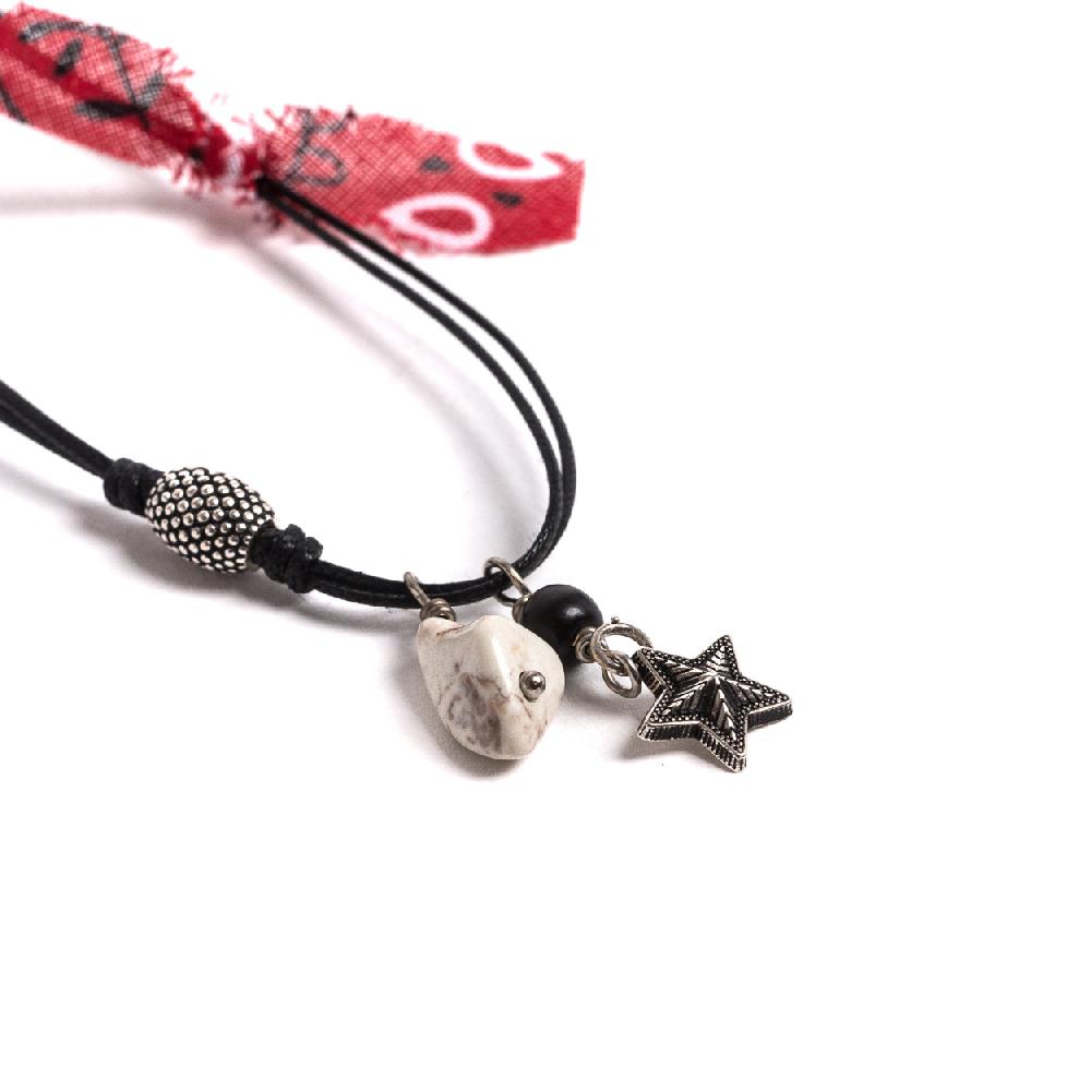 D'AMICO Collana Cordone Cerato + Stelline Sottocosto