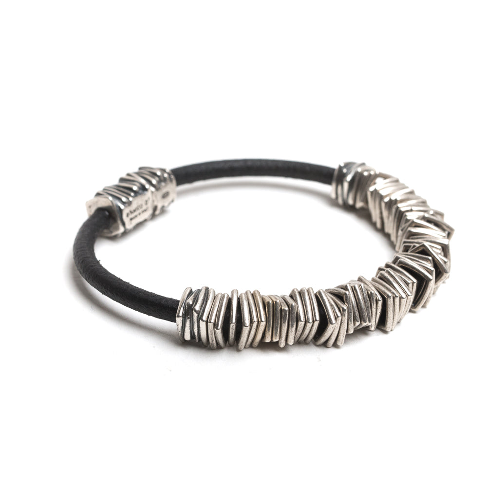 D'AMICO Bracciale Cuoio + Rondelle Economico