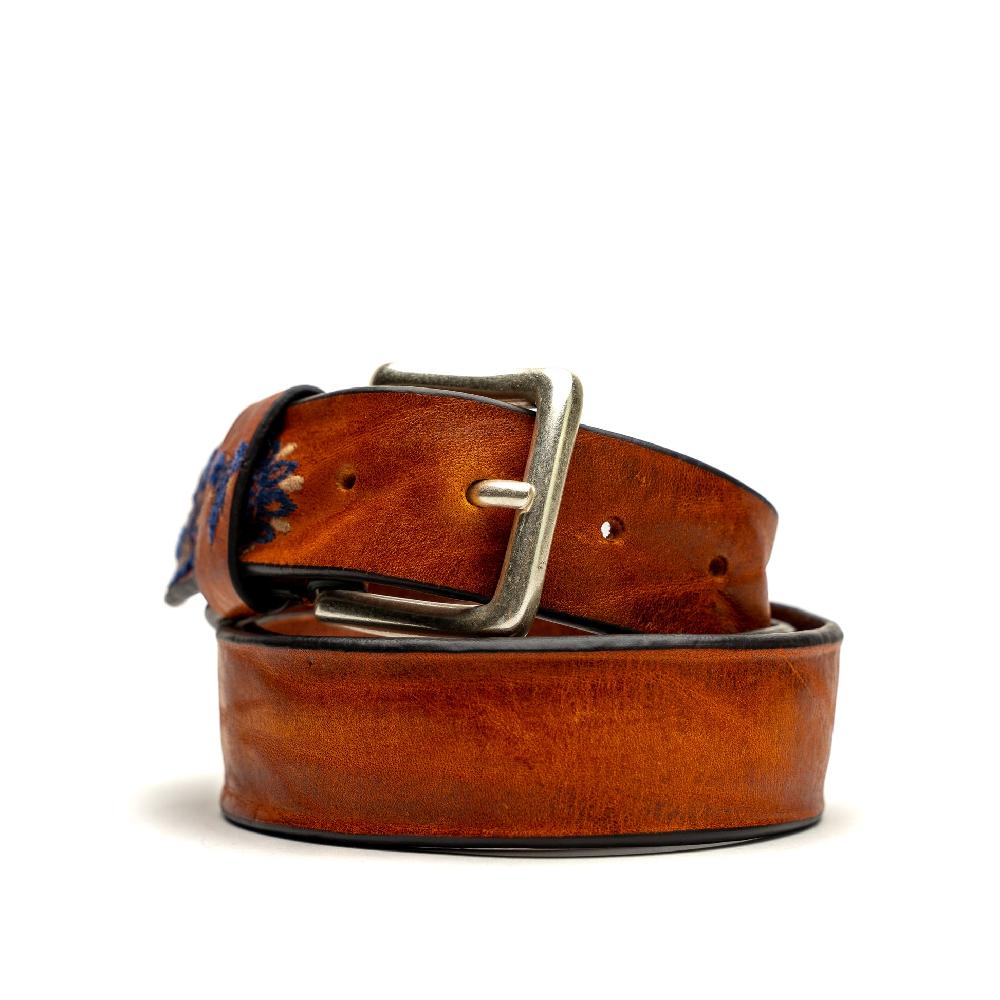 D'AMICO Cintura Cuoio Vintage Floral Blue Offerta natalizia