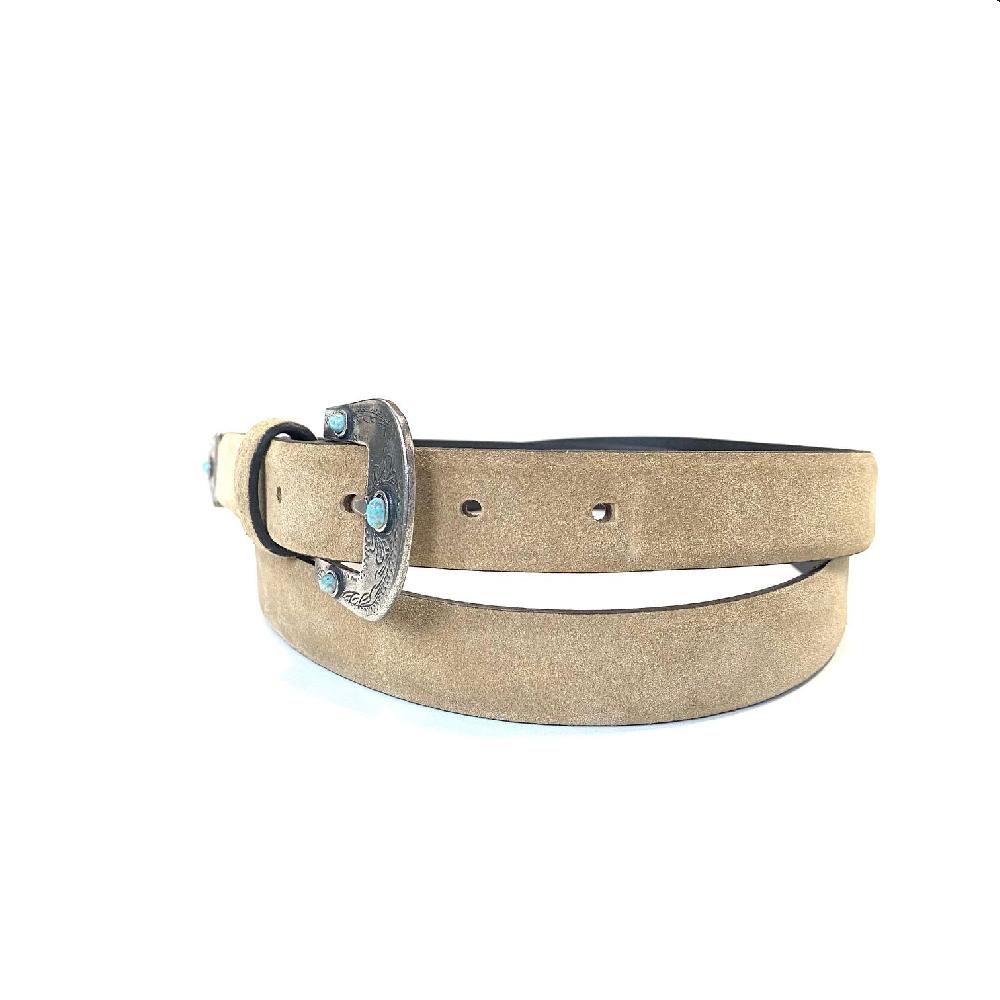 D'AMICO Cintura Camox Suede Fibbia Texas Turchesi Offerta migliore
