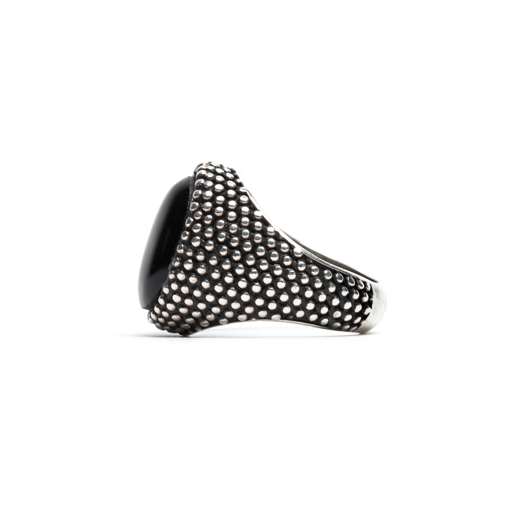 D'AMICO Anello Puntinato Onice Nera Promozione