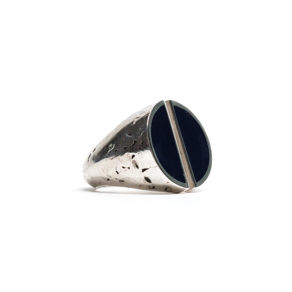 D'AMICO Anello Taglio con Lacca Blu Sottocosto