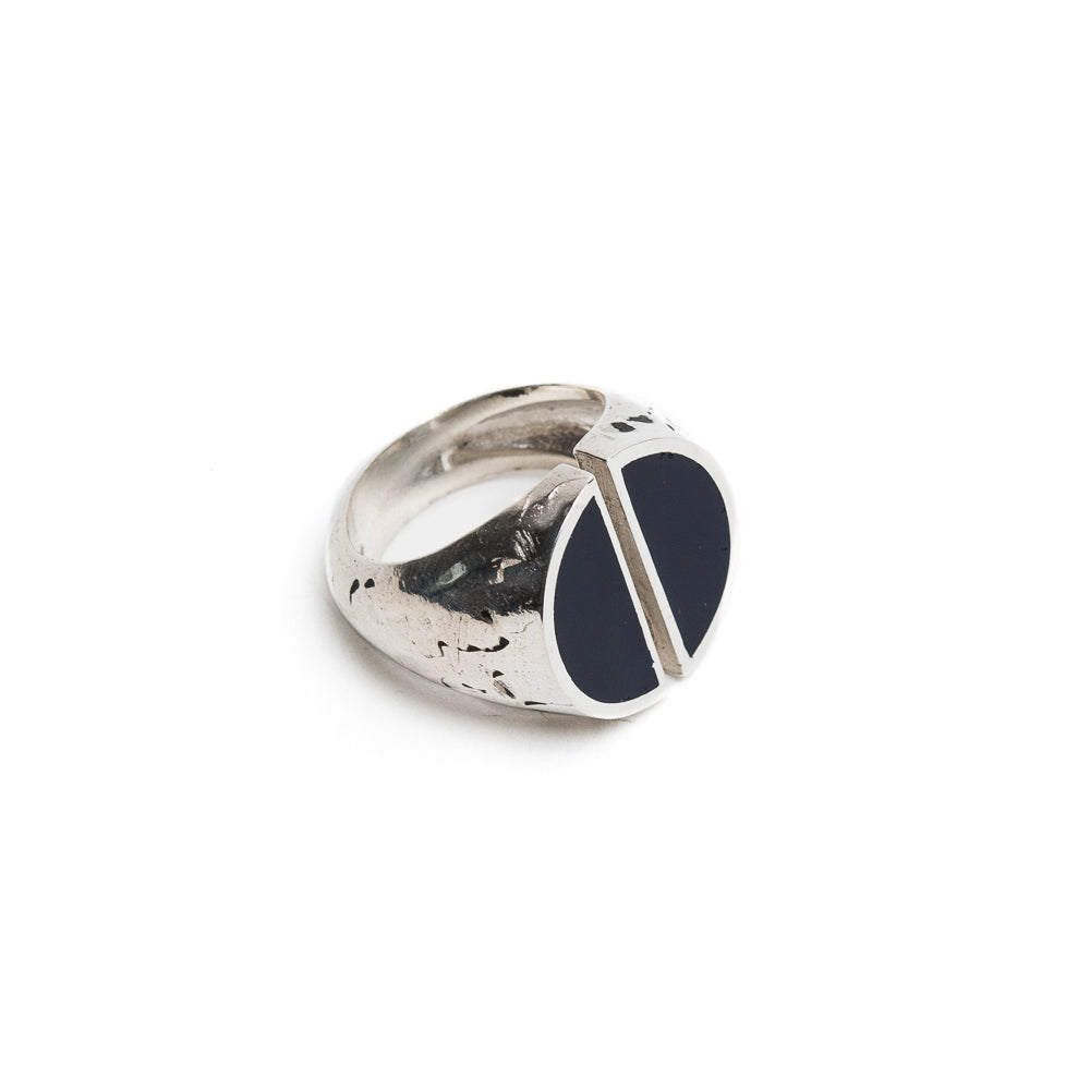 D'AMICO Anello Taglio con Lacca Blu Sottocosto