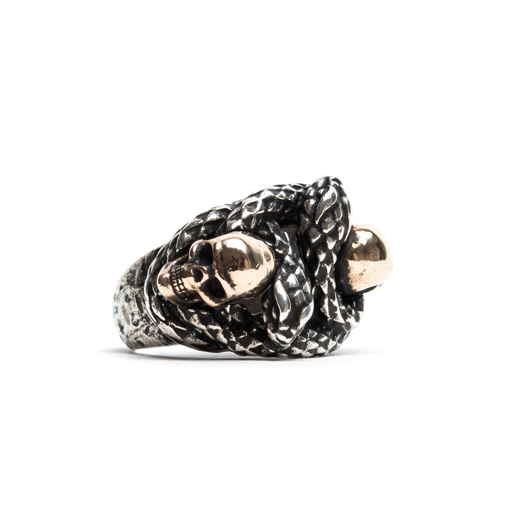 D'AMICO Anello Teschi e Serpenti Intrecciati Sconto