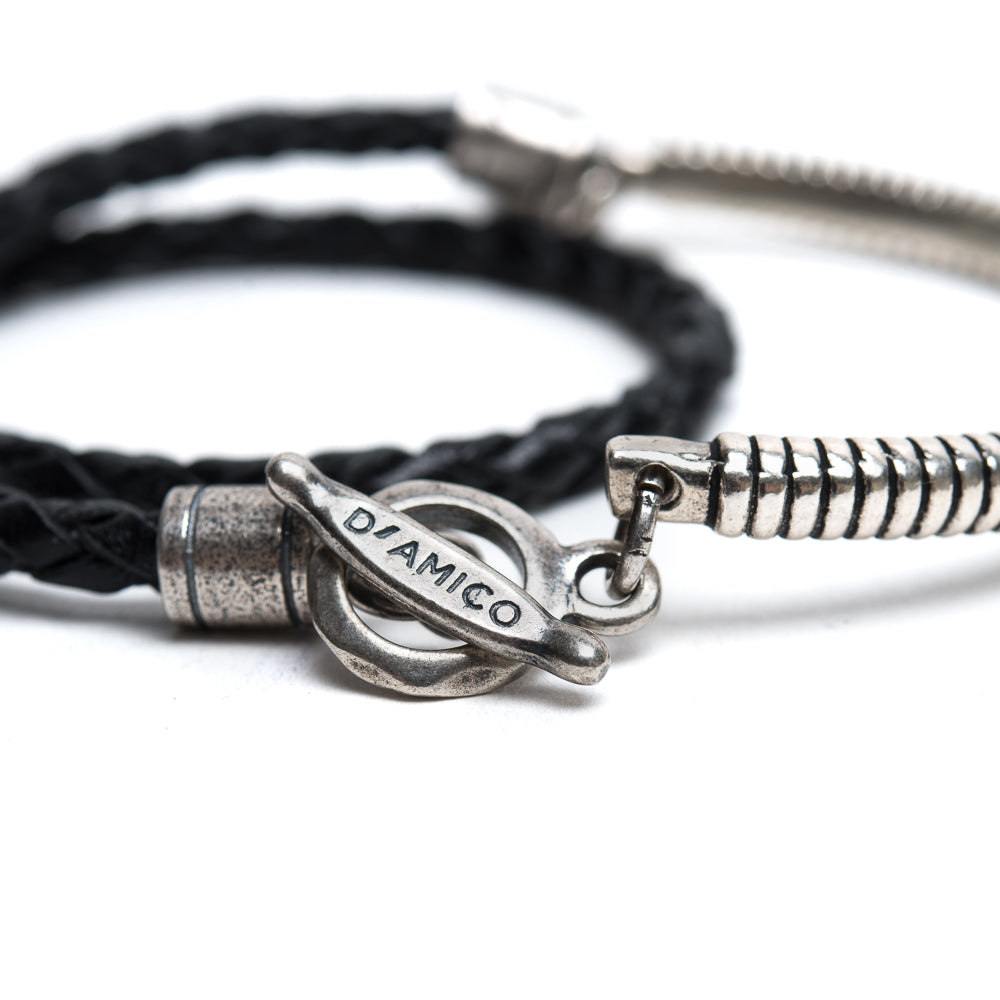 D'AMICO Bracciale Scooby Nero + Argento 925 Offerte