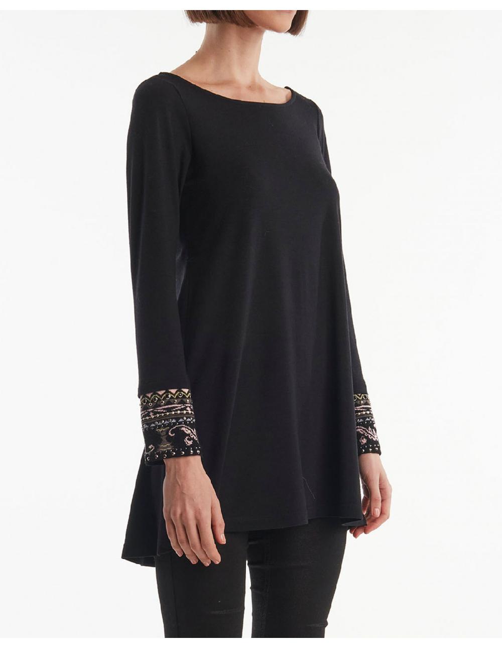 Angelo marani T-SHIRT IN JERSY CONPOLSI JACQUARD+APPL Sconto