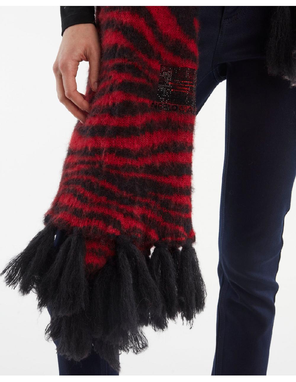Angelo marani SCIARPA ZEBRA GARZATA IN ALPACA Offerta Pasqua